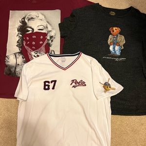 Polo Bear/ Ralph Lauren/ Other lot of 3 Tee Shirts size XL and XXL